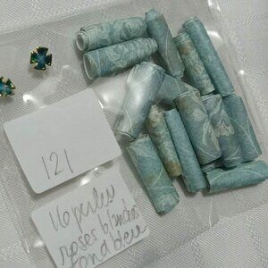 One-of-a-kind handmade/hand rolled paper beads/jewelry making/craft supplies/DIY